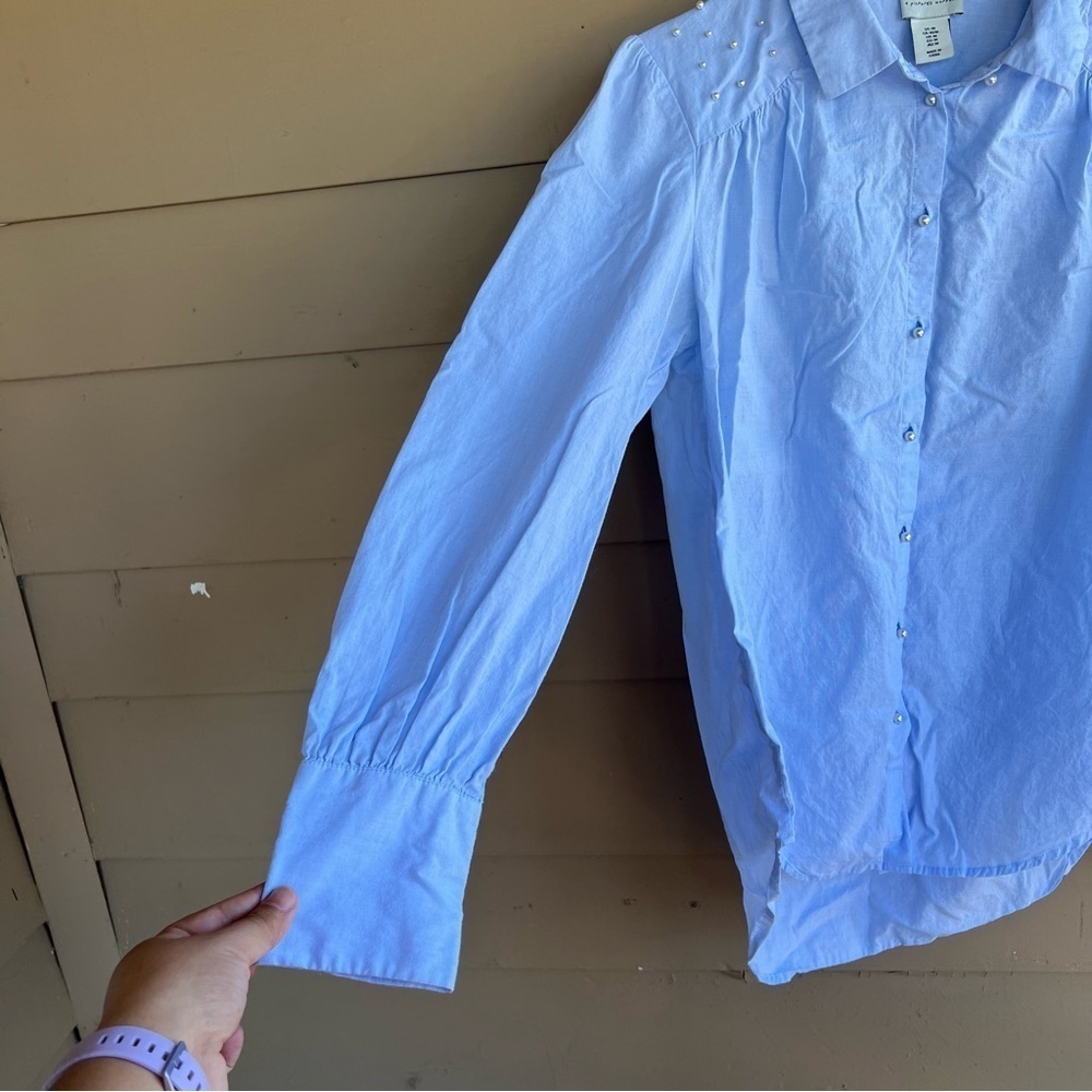 A Picture's Worth Long Sleeve Poplin Shirt - Size M - Business Casual Preppy - Picture 2 of 8